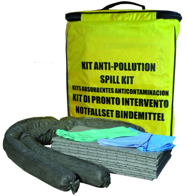 Kit anti-pollution, absorbants 20 litres tous liquides CEMO