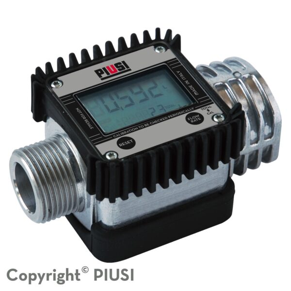 Compteur à impulsion K24 M/MF litre noir 1" BSP PIUSI